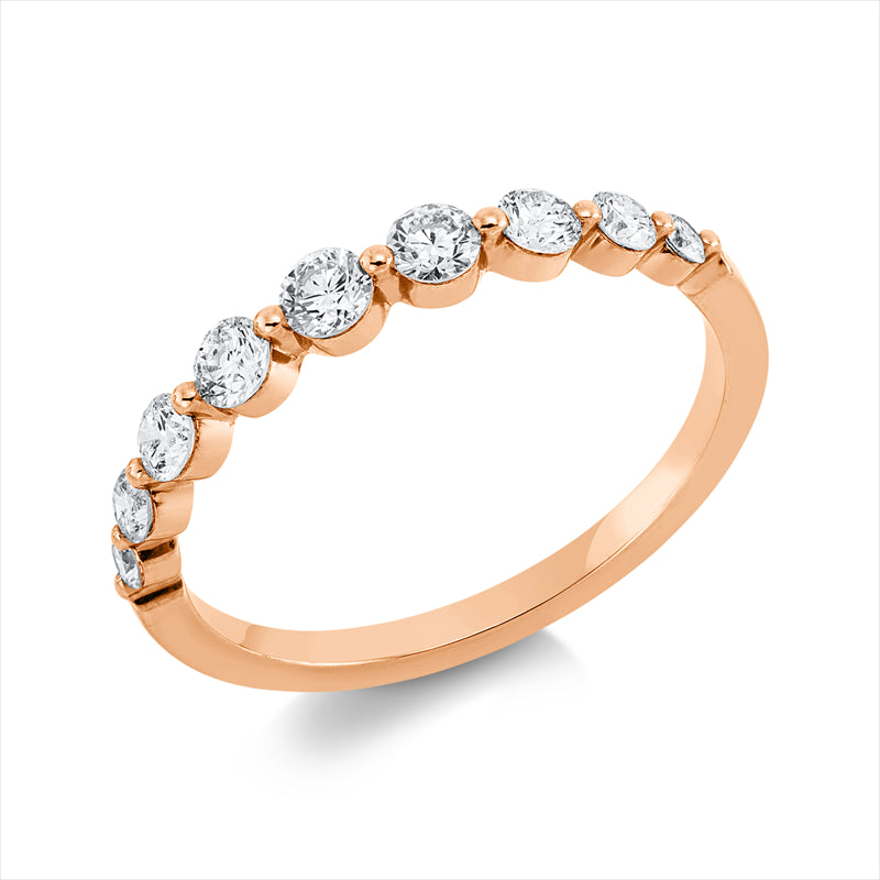 Ring    aus 750/-18 Karat Rotgold mit 9 Diamanten 0