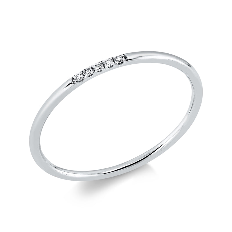 Ring    aus 750/-18 Karat Weißgold mit 5 Diamanten 0