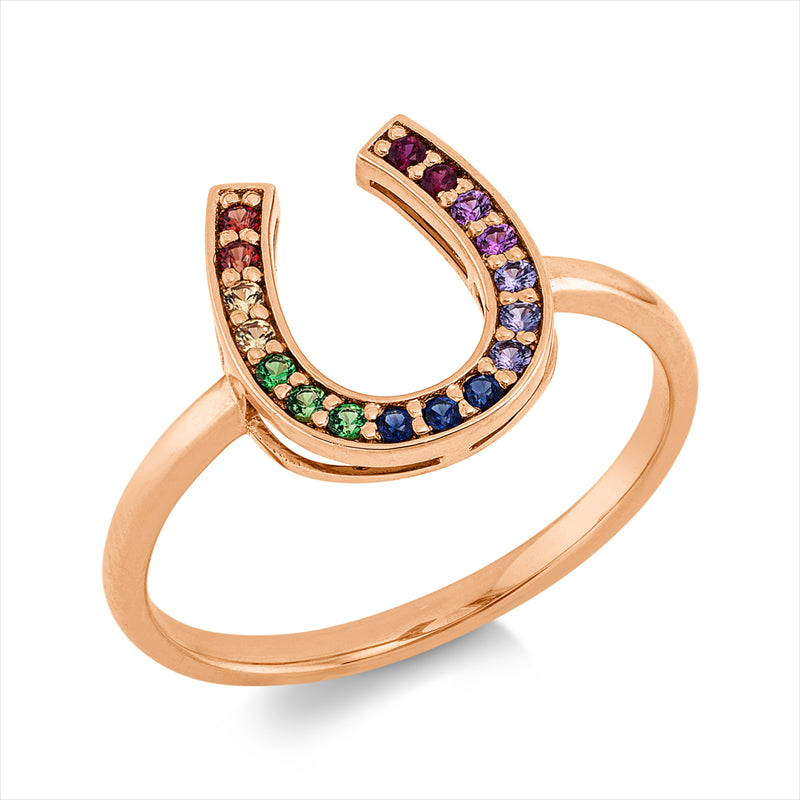 Ring mit Saphir  aus 750/-18 Karat Rotgold  