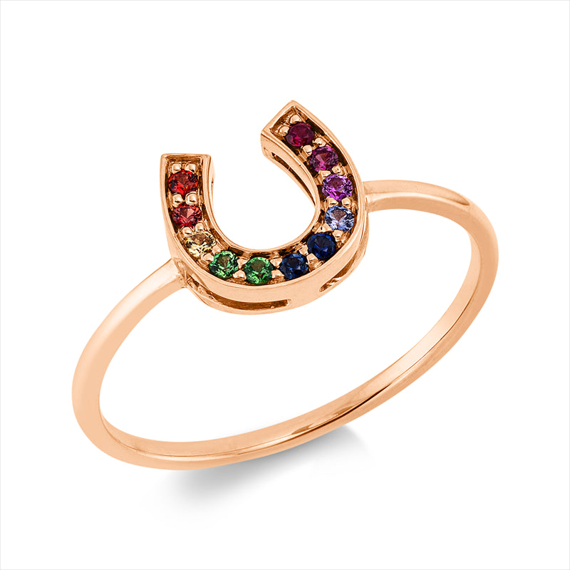 Ring mit Saphir  aus 750/-18 Karat Rotgold  