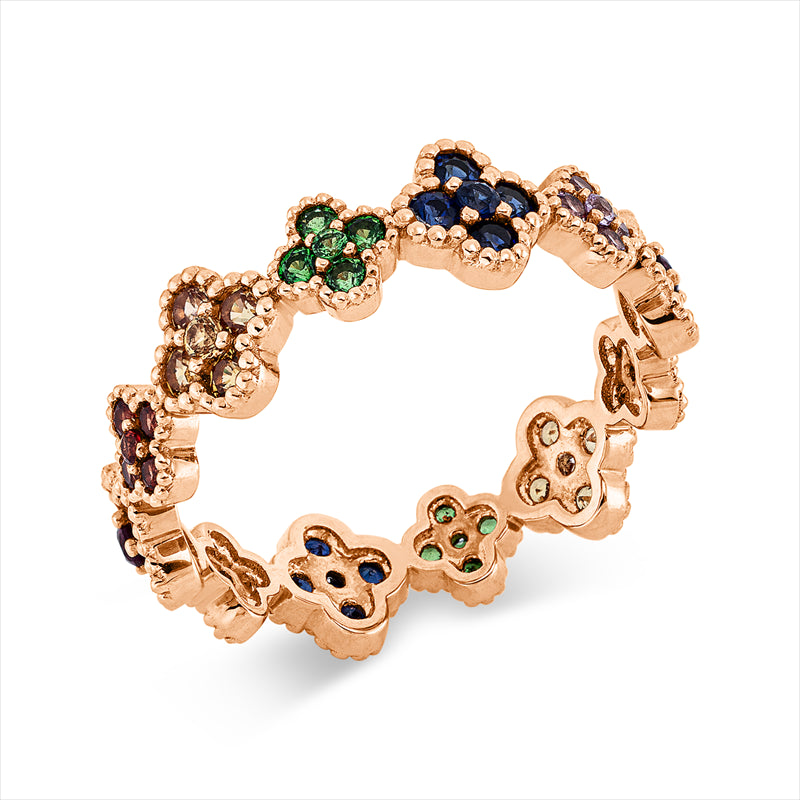 Ring mit Saphir  aus 750/-18 Karat Rotgold  