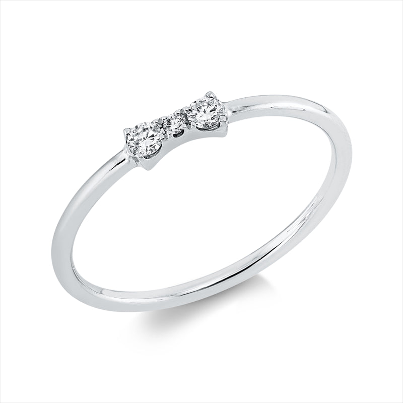Ring    aus 750/-18 Karat Weißgold mit 3 Diamanten 0