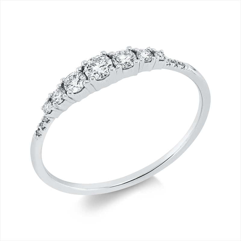 Ring    aus 750/-18 Karat Weißgold mit 13 Diamanten 0