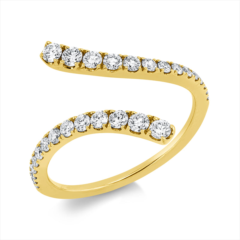 Ring    aus 750/-18 Karat Gelbgold mit 28 Diamanten 0
