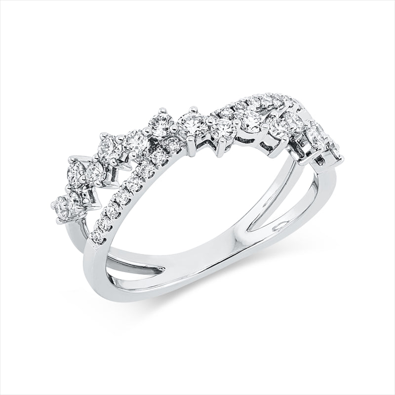 Ring    aus 750/-18 Karat Weißgold mit 31 Diamanten 0