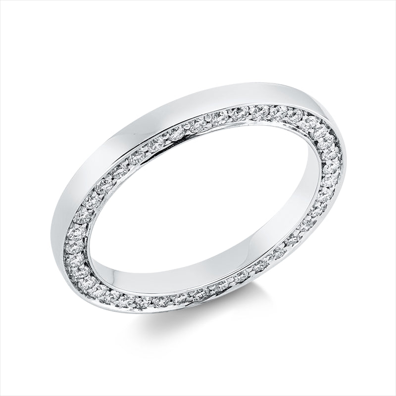 Ring    aus 750/-18 Karat Weißgold mit 78 Diamanten 0