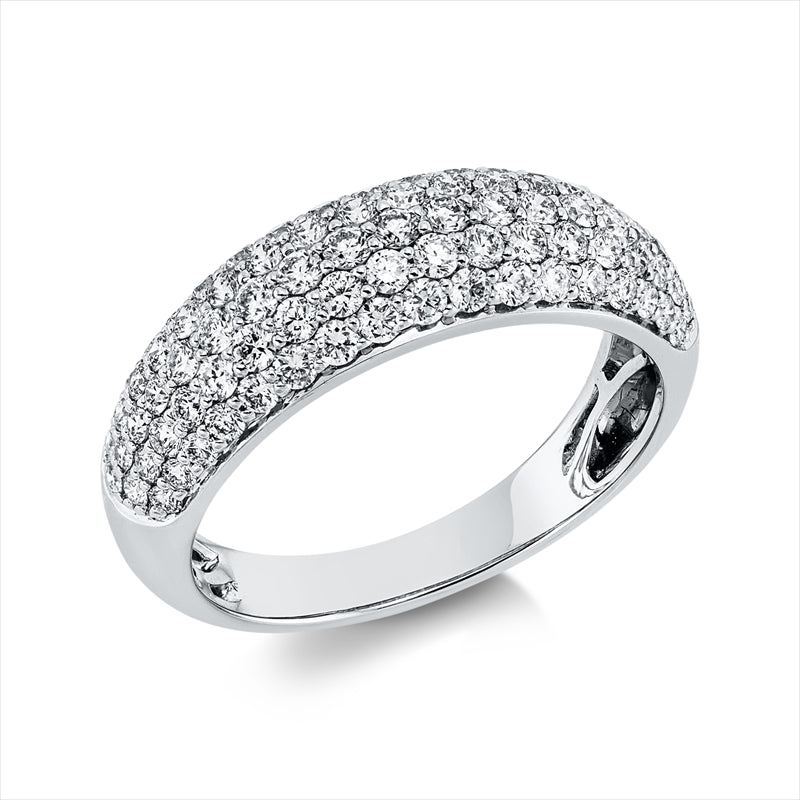 Ring    aus 750/-18 Karat Weißgold mit 89 Diamanten 1