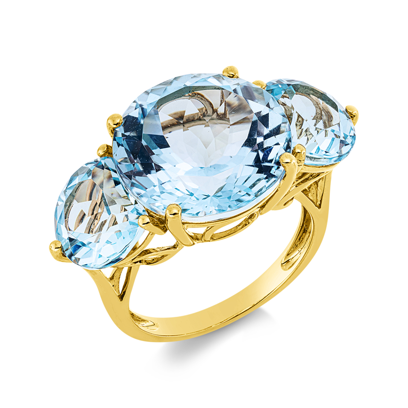 Ring mit Topas  aus 750/-18 Karat Gelbgold  