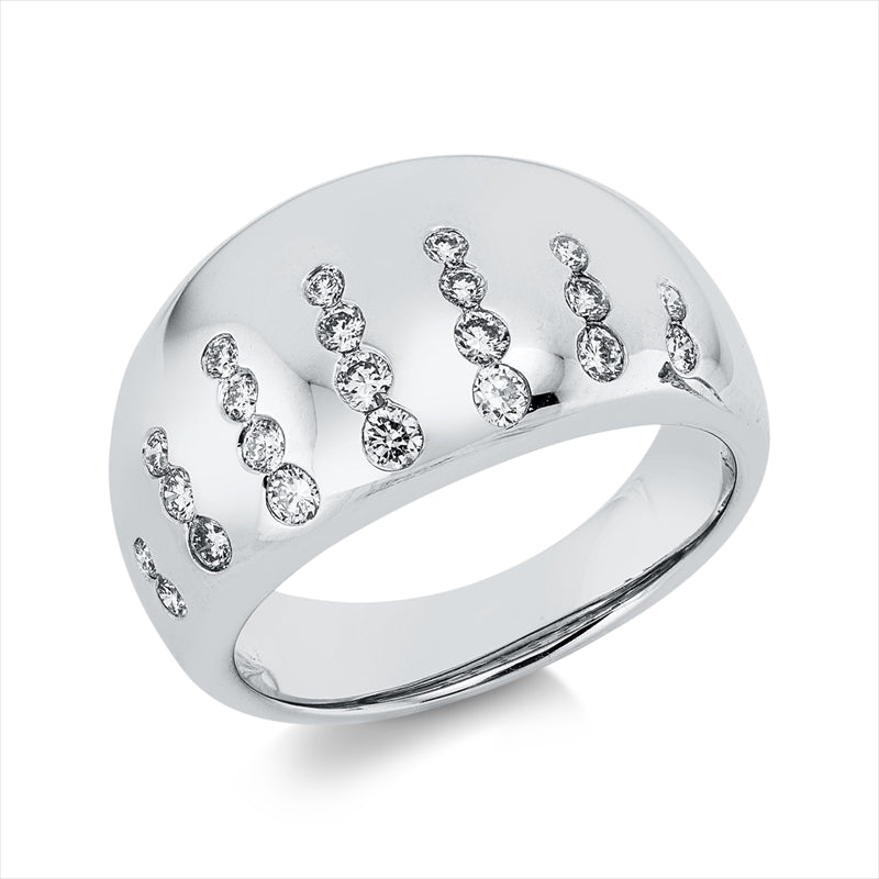 Ring    aus 585/-14 Karat Weißgold mit 22 Diamanten 0