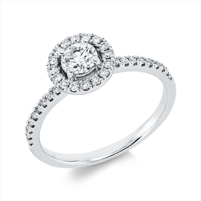 Ring    aus 585/-14 Karat Weißgold mit 37 Diamanten 0