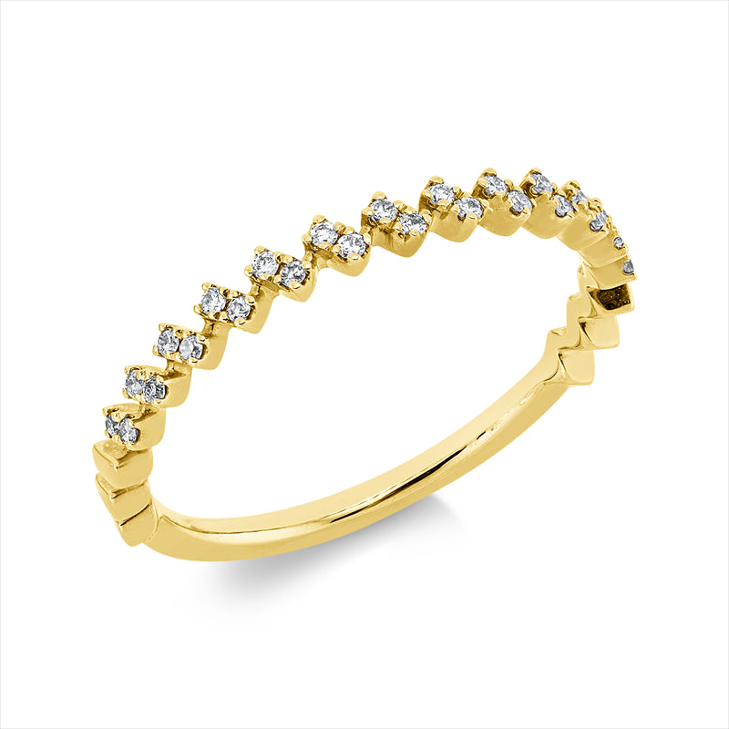Ring    aus 585/-14 Karat Gelbgold mit 26 Diamanten 0