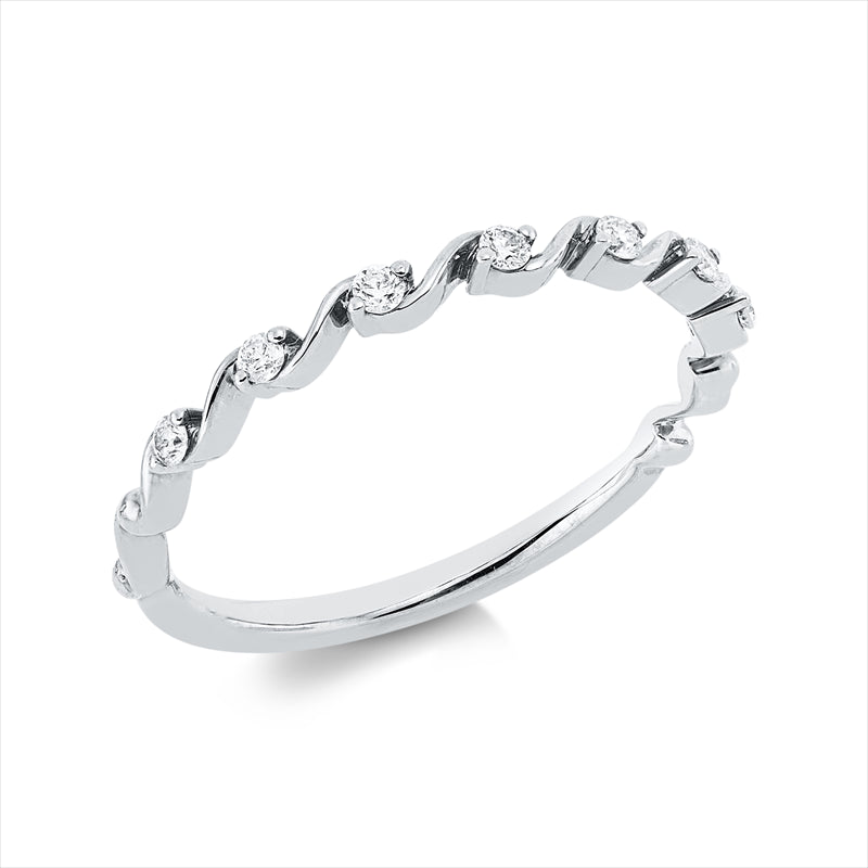 Ring    aus 585/-14 Karat Weißgold mit 7 Diamanten 0