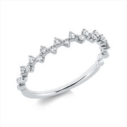 Ring    aus 585/-14 Karat Weißgold mit 17 Diamanten 0