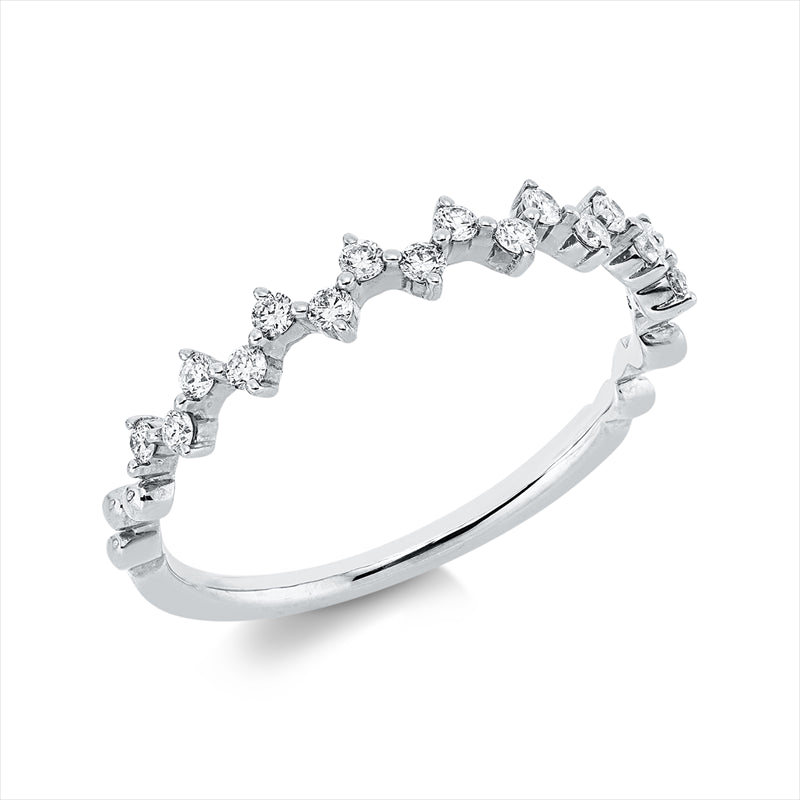 Ring    aus 585/-14 Karat Weißgold mit 17 Diamanten 0