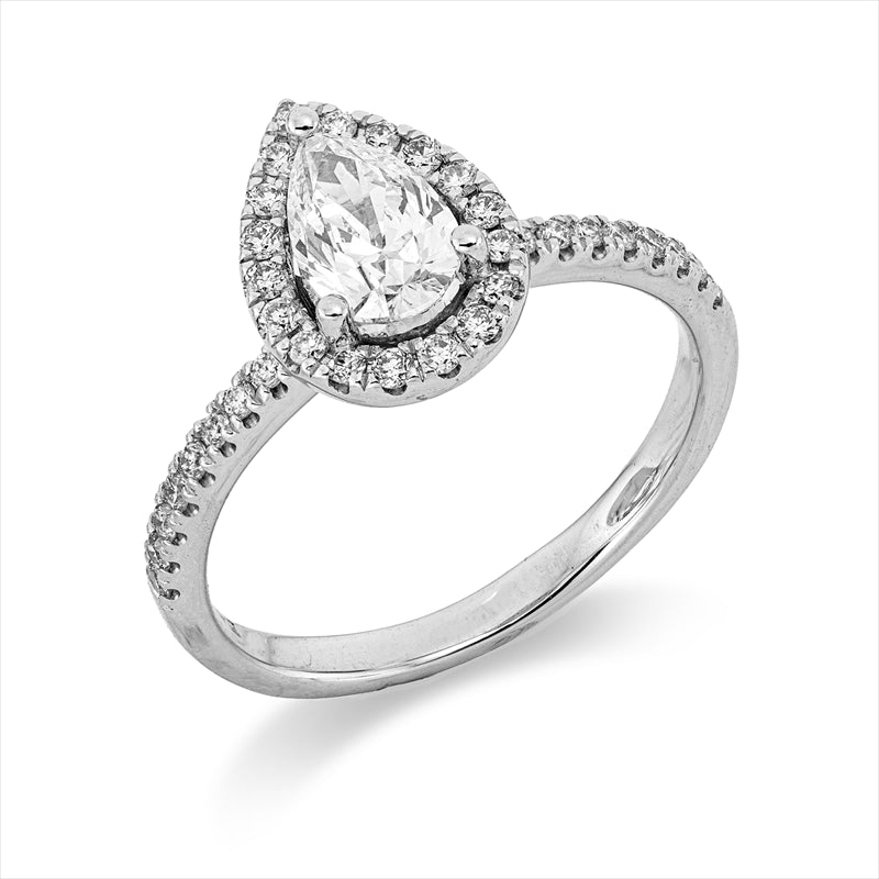 Ring    aus 585/-14 Karat Weißgold mit 37 Diamanten 1