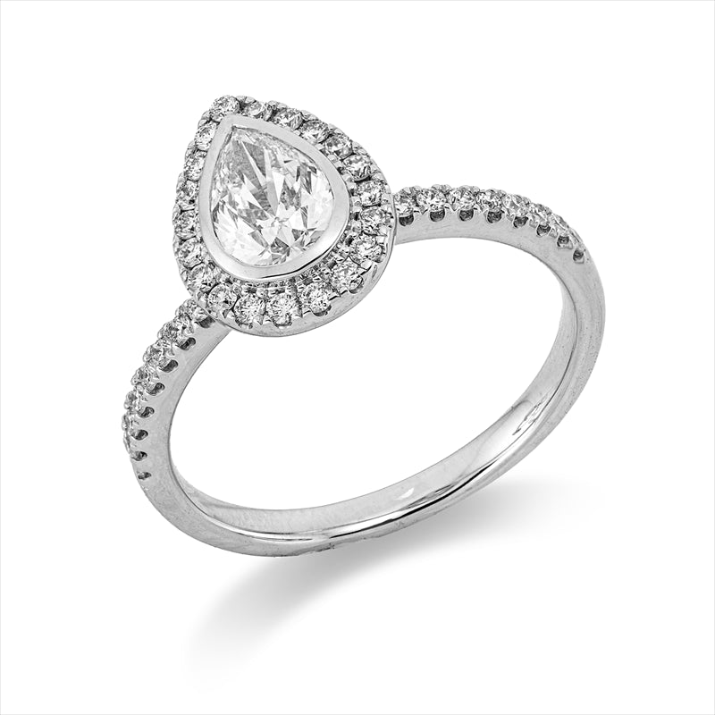 Ring    aus 585/-14 Karat Weißgold mit 37 Diamanten 1