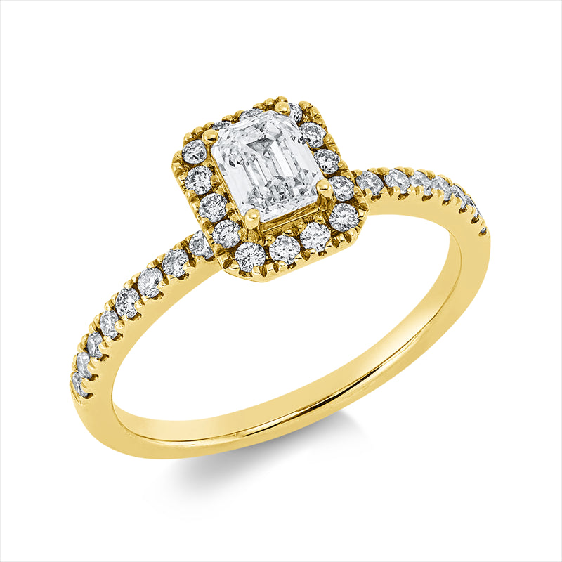 Ring    aus 585/-14 Karat Gelbgold mit 31 Diamanten 0