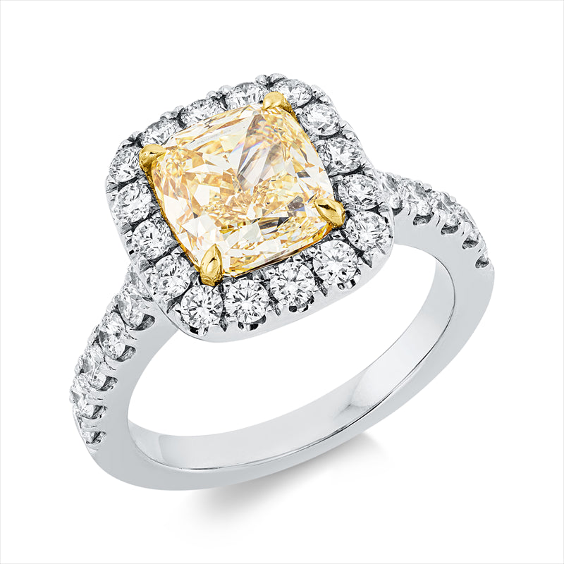 Ring    aus 750/-18 Karat Weißgold / Gelbgold mit 29 Diamanten 4