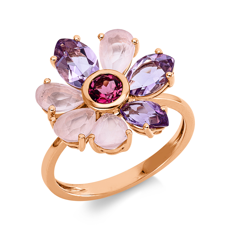Ring mit Turmalin  aus 750/-18 Karat Rotgold  