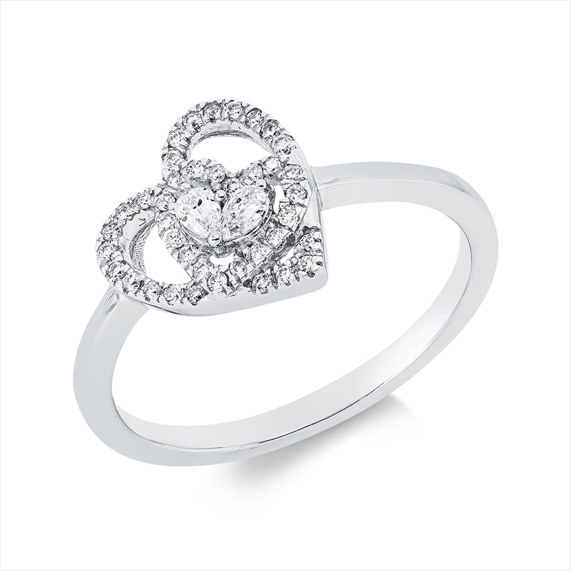 Ring    aus 750/-18 Karat Weißgold mit 42 Diamanten 0