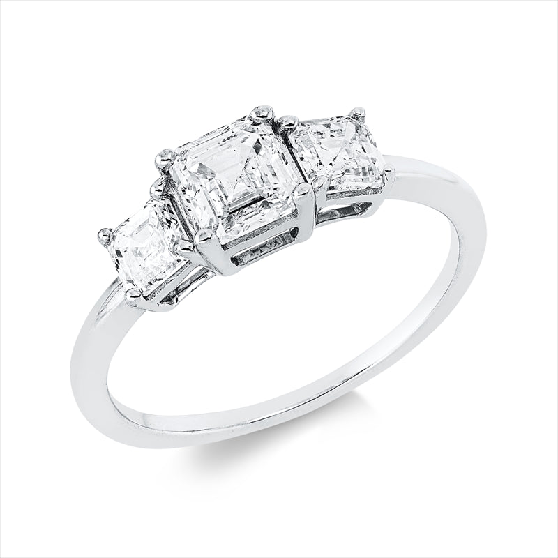 Ring    aus 750/-18 Karat Weißgold mit 3 Diamanten 1