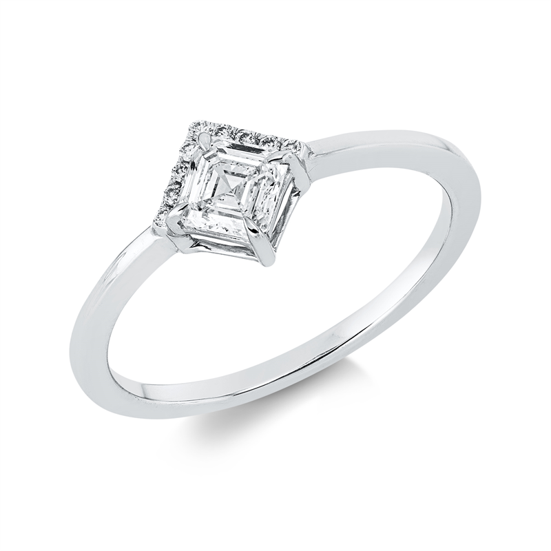 Ring    aus 750/-18 Karat Weißgold mit 10 Diamanten 0