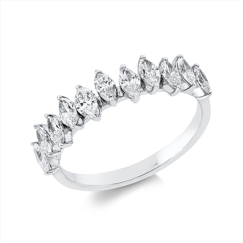 Ring    aus 750/-18 Karat Weißgold mit 11 Diamanten 0