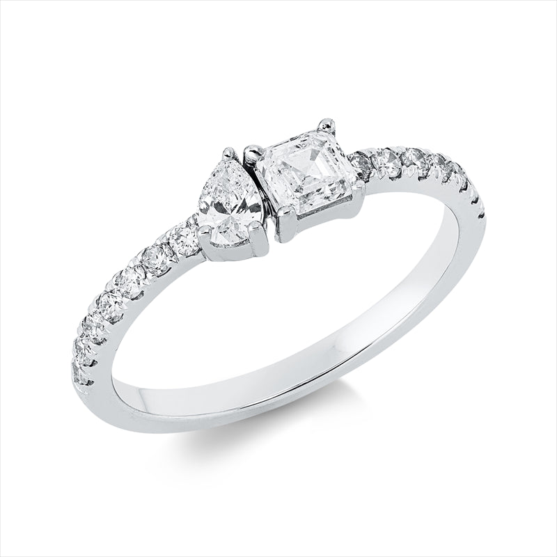 Ring    aus 750/-18 Karat Weißgold mit 16 Diamanten 0