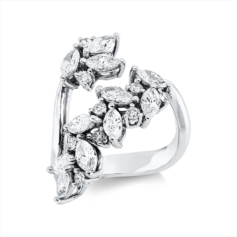 Ring    aus 750/-18 Karat Weißgold mit 20 Diamanten 1