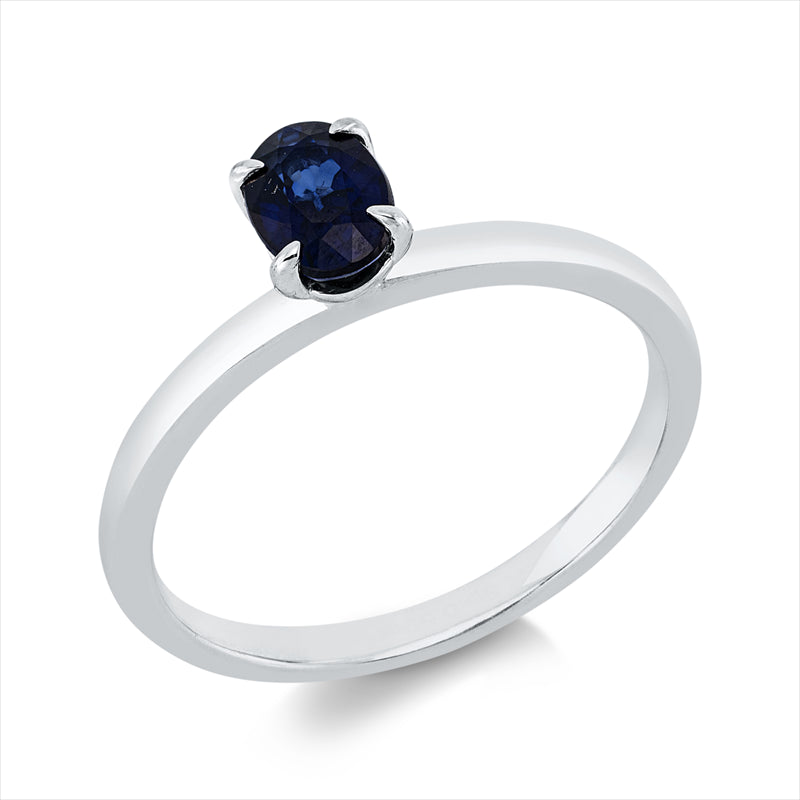 Ring mit Saphir  aus 750/-18 Karat Weißgold  