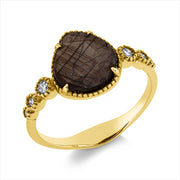 Ring    aus 750/-18 Karat Gelbgold mit 7 Diamanten 2