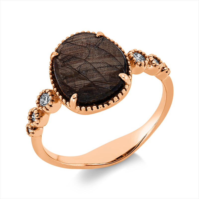 Ring    aus 750/-18 Karat Rotgold mit 7 Diamanten 3