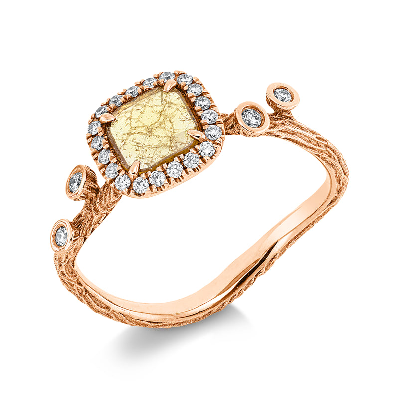 Ring    aus 750/-18 Karat Rotgold mit 25 Diamanten 0