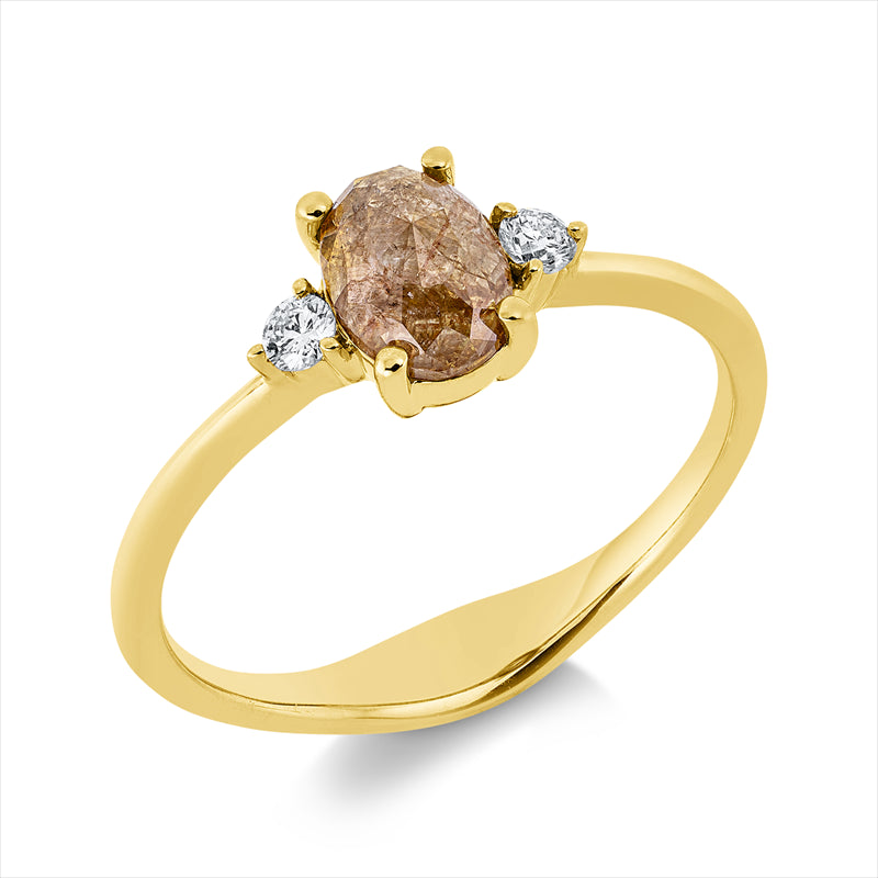 Ring    aus 750/-18 Karat Gelbgold mit 3 Diamanten 1