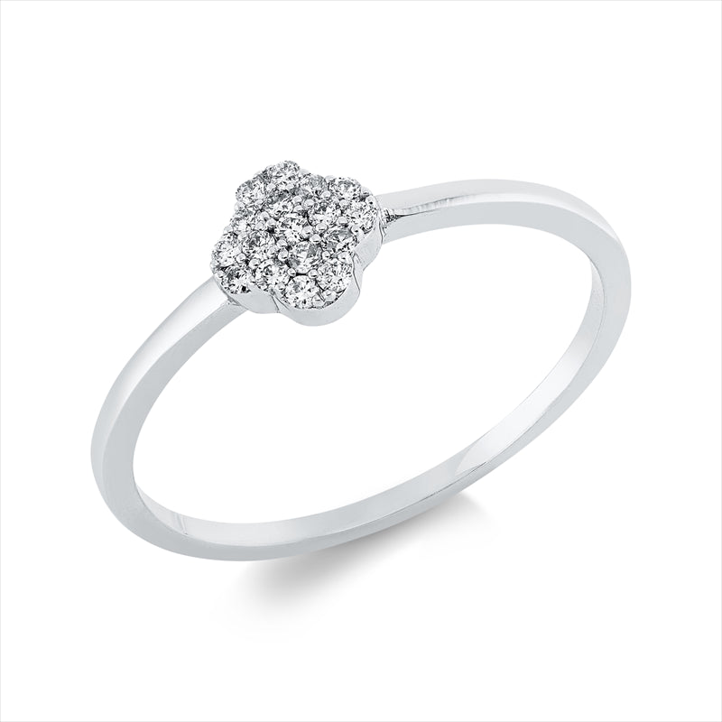 Ring    aus 750/-18 Karat Weißgold mit 17 Diamanten 0