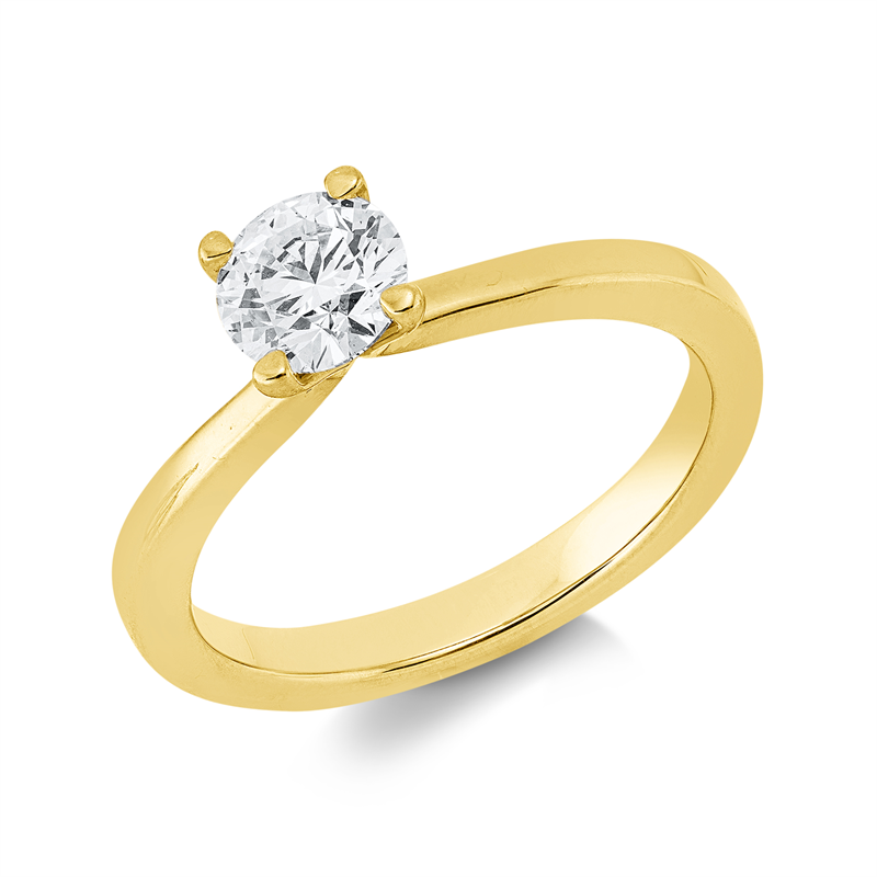Ring    aus 750/-18 Karat Gelbgold mit 1 Diamant 0