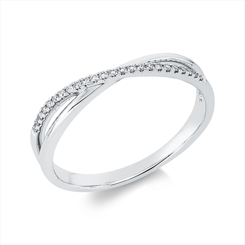 Ring    aus 750/-18 Karat Weißgold mit 24 Diamanten 0