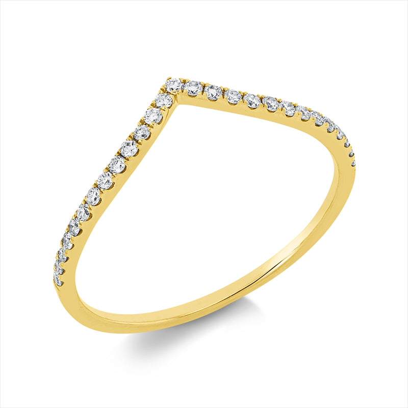 Ring    aus 750/-18 Karat Gelbgold mit 27 Diamanten 0