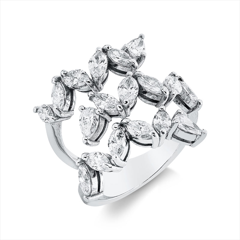 Ring    aus 750/-18 Karat Weißgold mit 18 Diamanten 2