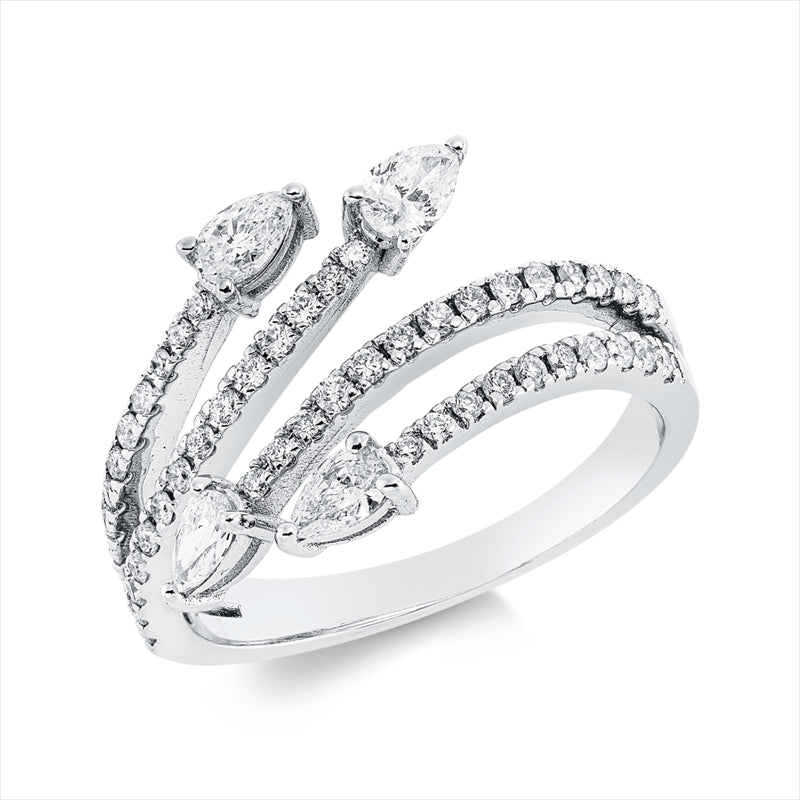 Ring    aus 750/-18 Karat Weißgold mit 48 Diamanten 0