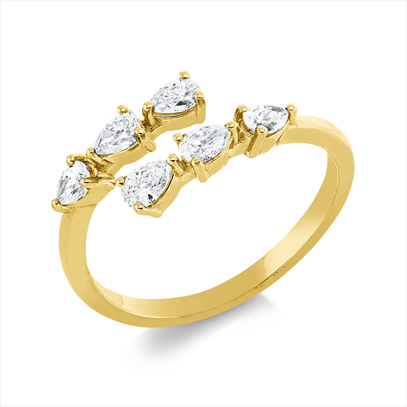 Ring    aus 750/-18 Karat Gelbgold mit 6 Diamanten 0