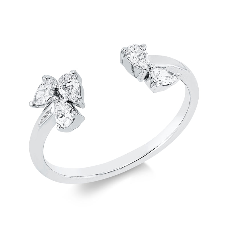 Ring    aus 750/-18 Karat Weißgold mit 5 Diamanten 0