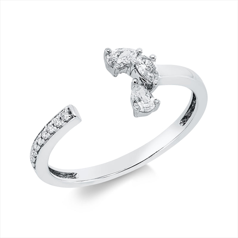 Ring    aus 750/-18 Karat Weißgold mit 12 Diamanten 0