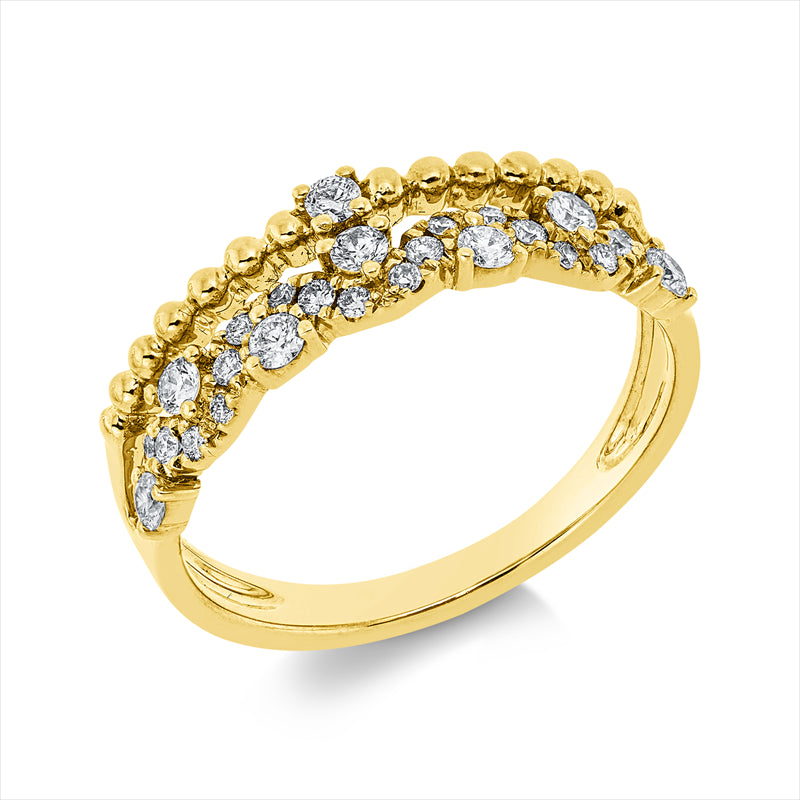 Ring    aus 750/-18 Karat Gelbgold mit 26 Diamanten 0