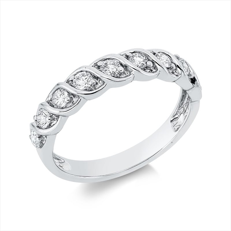 Ring    aus 750/-18 Karat Weißgold mit 9 Diamanten 0