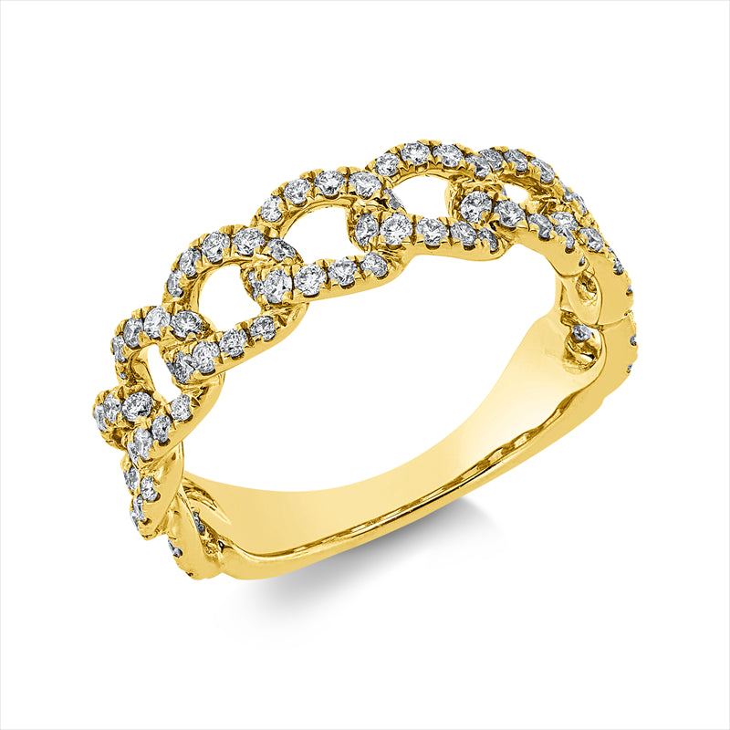 Ring    aus 750/-18 Karat Gelbgold mit 92 Diamanten 0