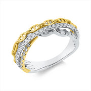 Ring    aus 750/-18 Karat Weißgold / Gelbgold mit 63 Diamanten 0