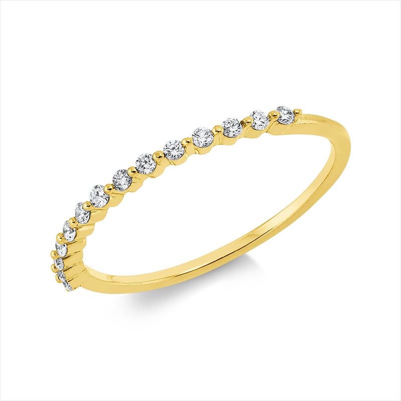 Ring    aus 750/-18 Karat Gelbgold mit 14 Diamanten 0