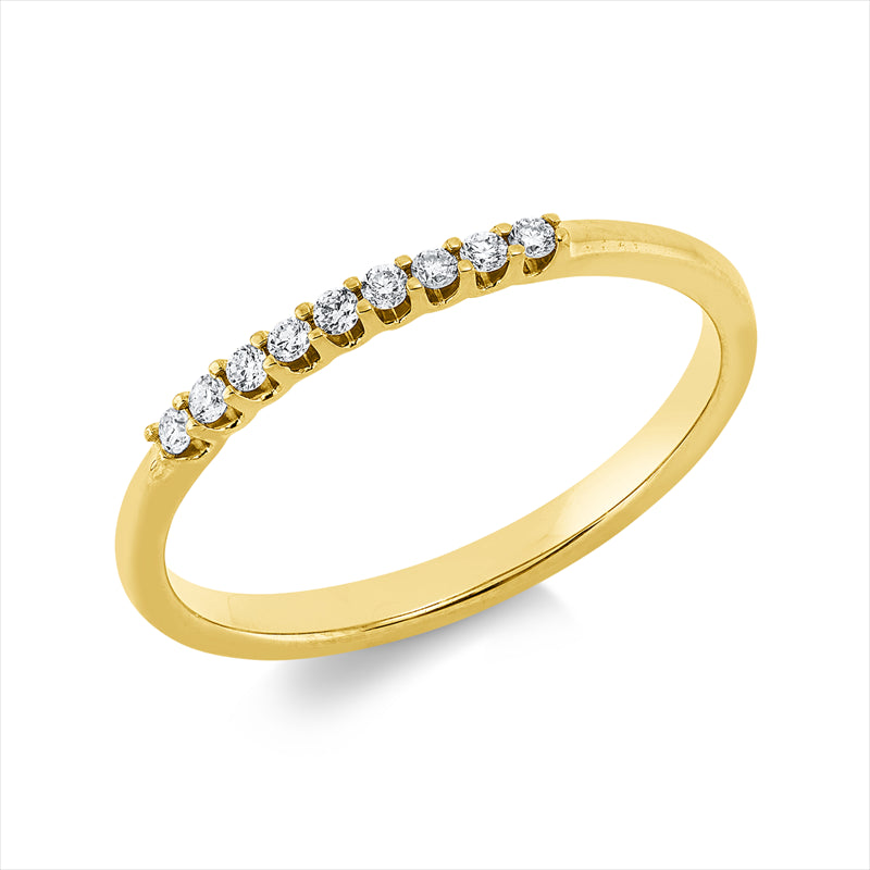 Ring    aus 750/-18 Karat Gelbgold mit 9 Diamanten 0
