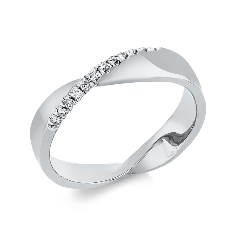 Ring    aus 750/-18 Karat Weißgold mit 12 Diamanten 0